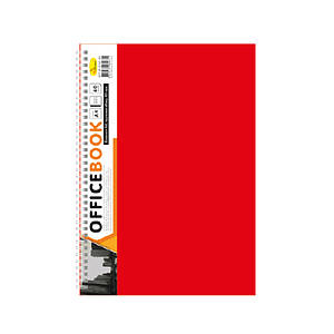 Блокнот А4 Б-БП4-40, 40 аркушів, пружина збоку (Червоний)