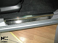 Накладки на пороги Subaru Forester II 2002-2008 premium