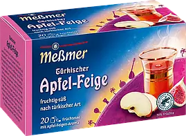 Фруктовий чай, яблуко-інжир Meßmer Früchtetee Türkischer Apfel-Feige (20 пакетиків), 50 г