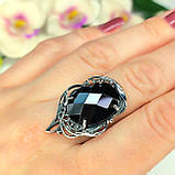 Срібна каблучка камінь шахівниця, фото 6
