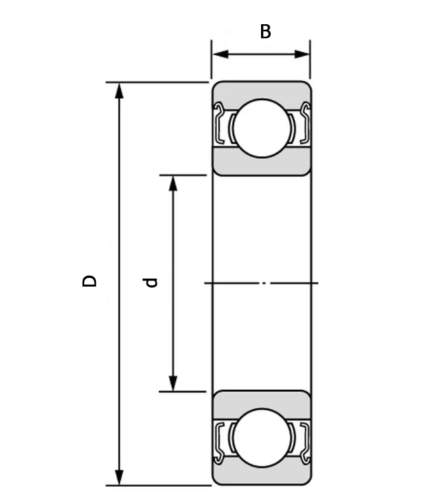 Подшипник 6204 Z (ГОСТ: 60204 А), ХАРП (Украина), 20х47х14 мм, шариковый радиальный - фото 2 - id-p1568642235