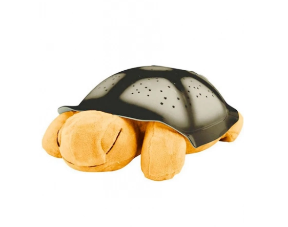 Музичний нічник-проектор Turtle Night з панцир - пластика і черепаха - плюшевого Sky Beige, колір-чорно / кори