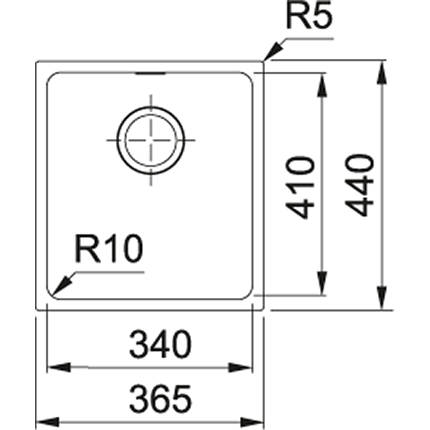 Кухонна мийка Franke Sirius SID 110-34/144.0649.548/тектонайт/365х440х200/монтаж під стільницю/чорний, фото 3