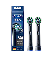 Насадки Oral-B Cross Action Pro EB50 (2 шт.) чорні для електричної зубної щітки