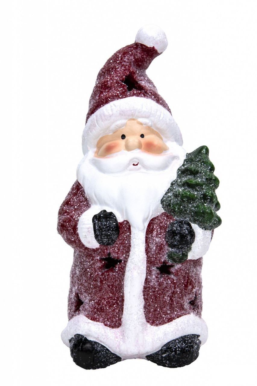 Новогодняя инсталляция "Сахарный Дед Мороз" с LED-подсветкой Санта Клаус