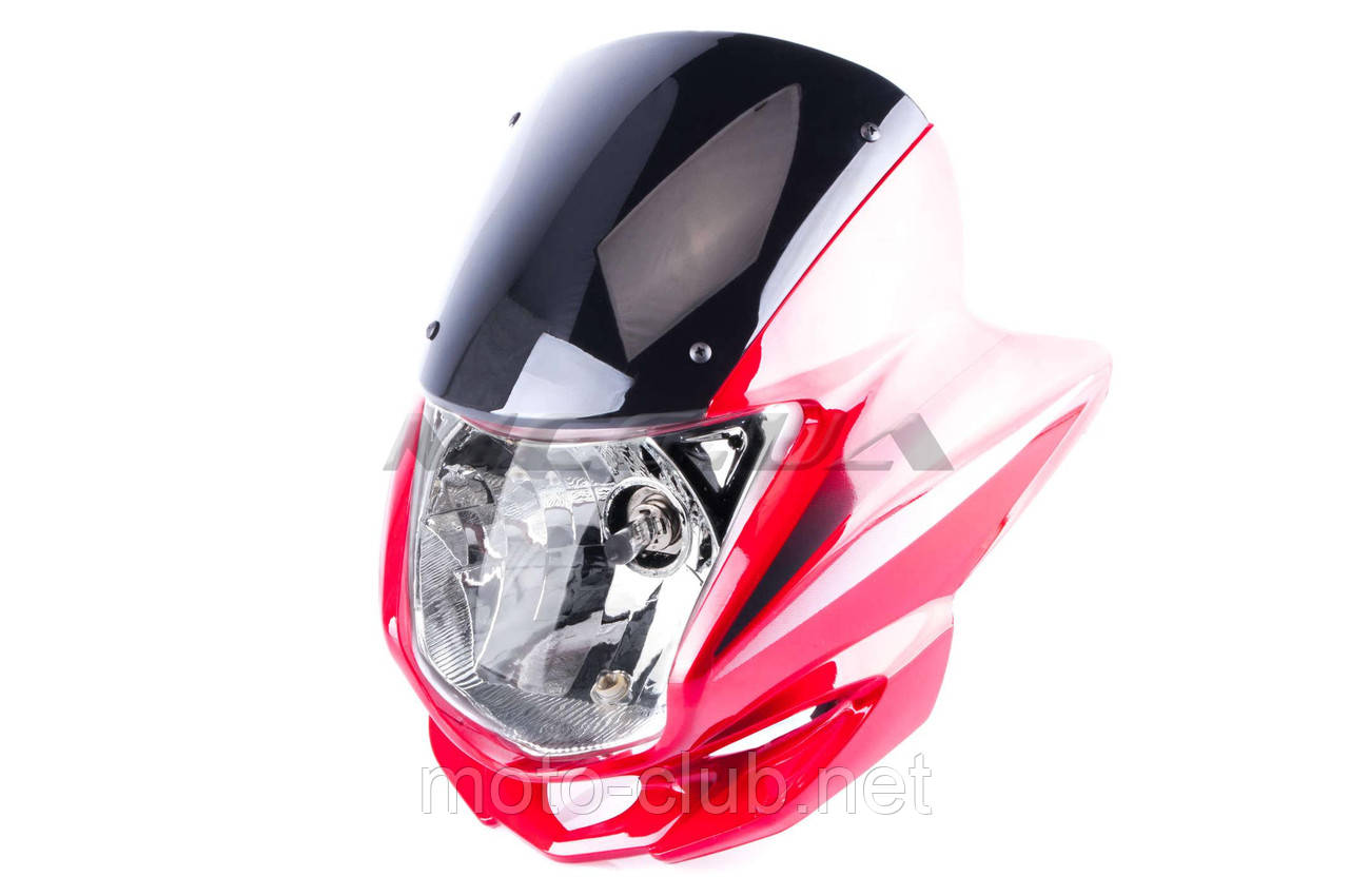 Обтічник на мотоцикл Viper (Zongshen), Lifan 125/150 (mod:3, з фарою) (червоний)