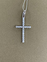 Крест с камнями серебрянный 3921.