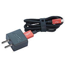 Кабель з блоком живлення Milwaukee CUSB USB - Micro-USB 2.1A 0.9 м 4932459888