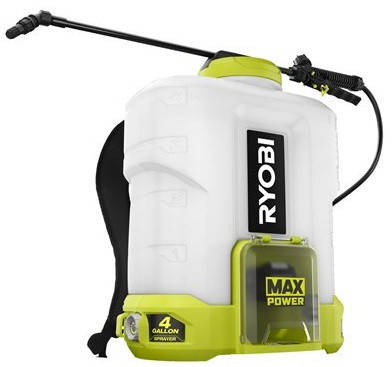 Обприскувач садовий акумуляторний Ryobi RY36BPSA-0, ранцевий, MAX POWER 36В, 15л, витрата 0.6-2.5л/хв, комплект насадок, без АКБ, фото 1
