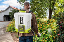 Обприскувач садовий акумуляторний Ryobi RY36BPSA-0, ранцевий, MAX POWER 36В, 15л, витрата 0.6-2.5л/хв, комплект насадок, без АКБ, фото 5