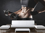 Самоклеюча плівка Oracal з малюнком для спорт залу, фото шпалери "Фітнес" на всю стіну, фото 8