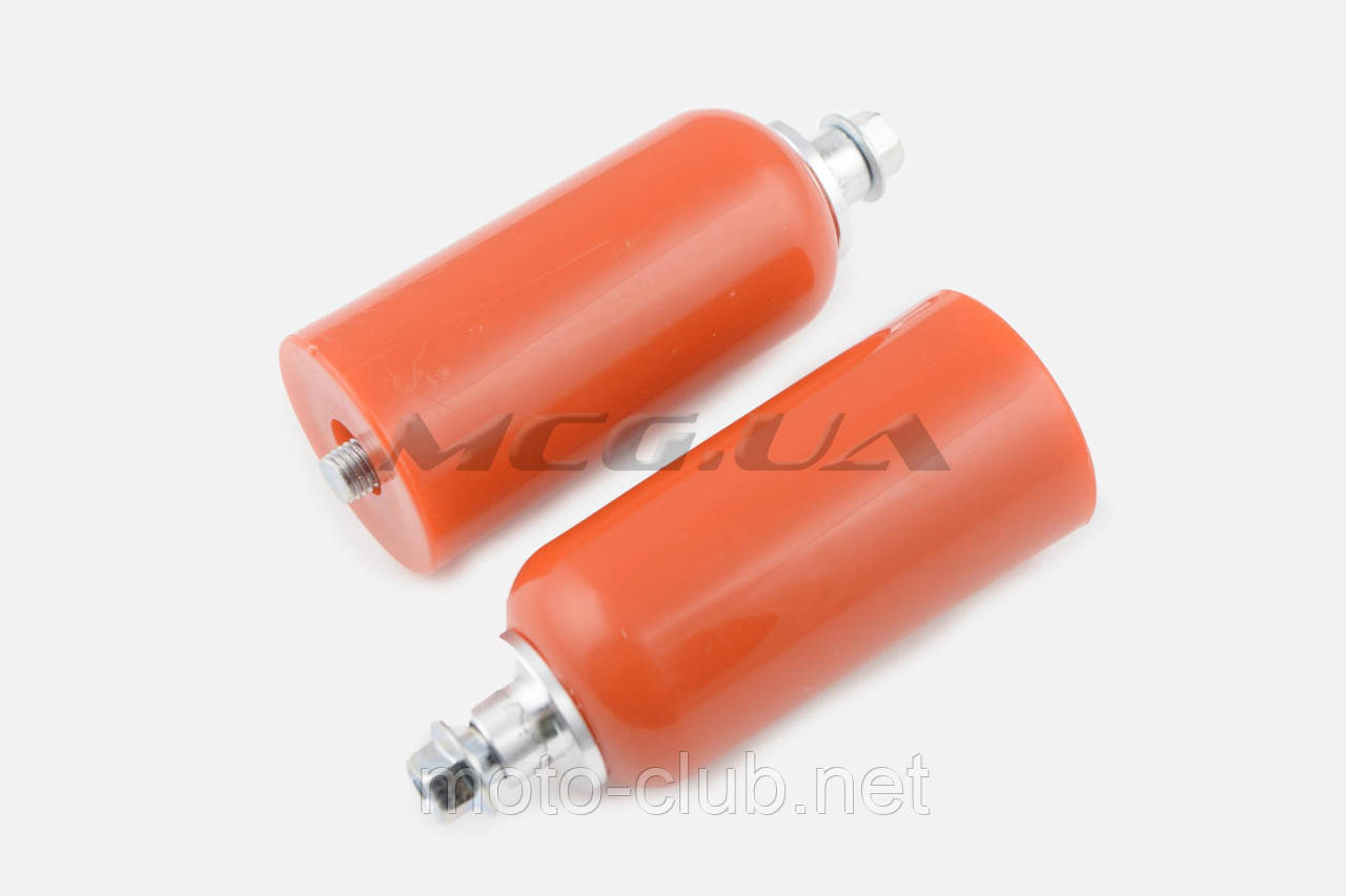 Відбійники універсальні на мотоцикл "KOMATCU" (червоні), фото 1