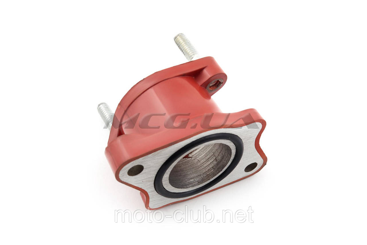 Патрубок карбюратора (колектор) на мотоцикл із двигуном 4T CB 125/150 "NJK" (червоний), фото 1