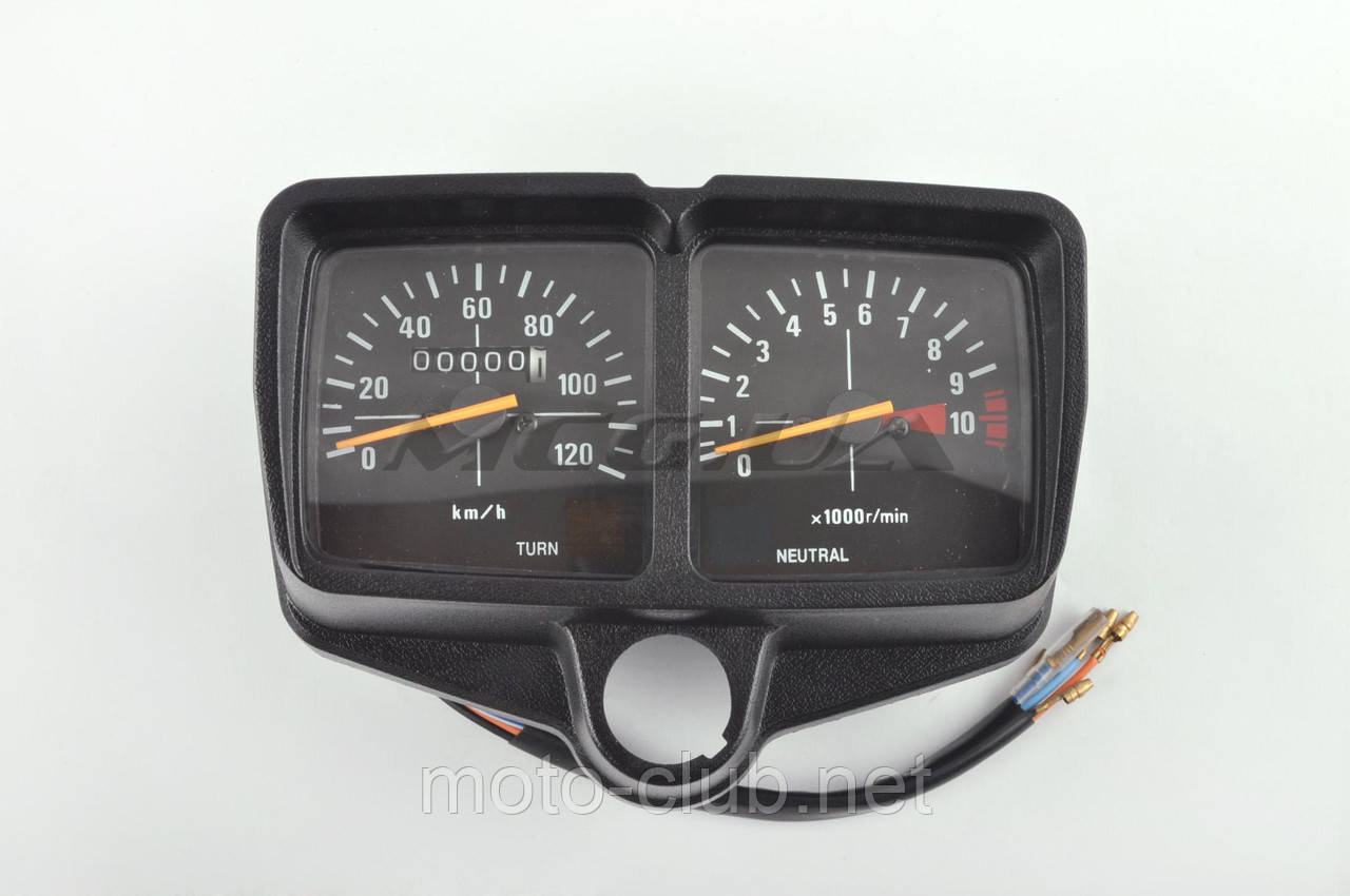 Панель приладів (у складі) на мотоцикл Viper (Zongshen), Lifan 125/150 (120 км/год, квадратна, чорна), фото 1