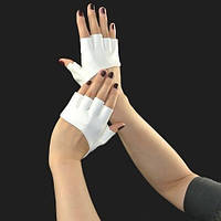 Кожаные короткие перчатки Verona для водителей и спортзала Белый