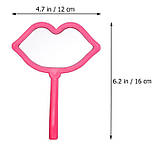 Дзеркало Губи з ручкою чорне, фото 2