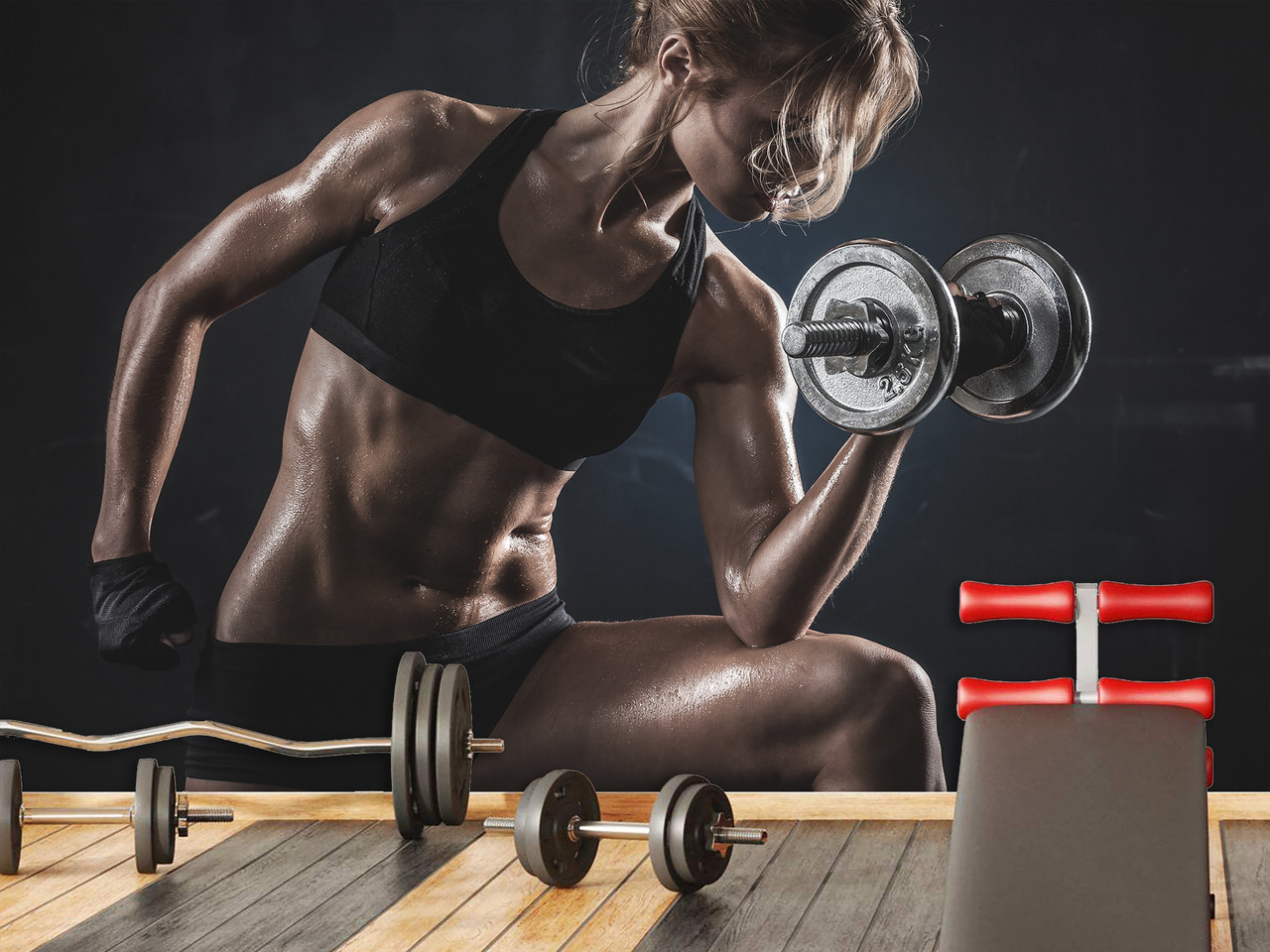 Самоклеюча плівка Oracal з малюнком для спорт залу, фото шпалери "Спорт і Тренування", фото 1