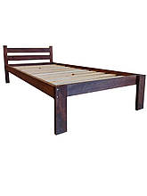 Ліжко односпальне Нікола 90×200, масив сосни, олія-віск, палісандр