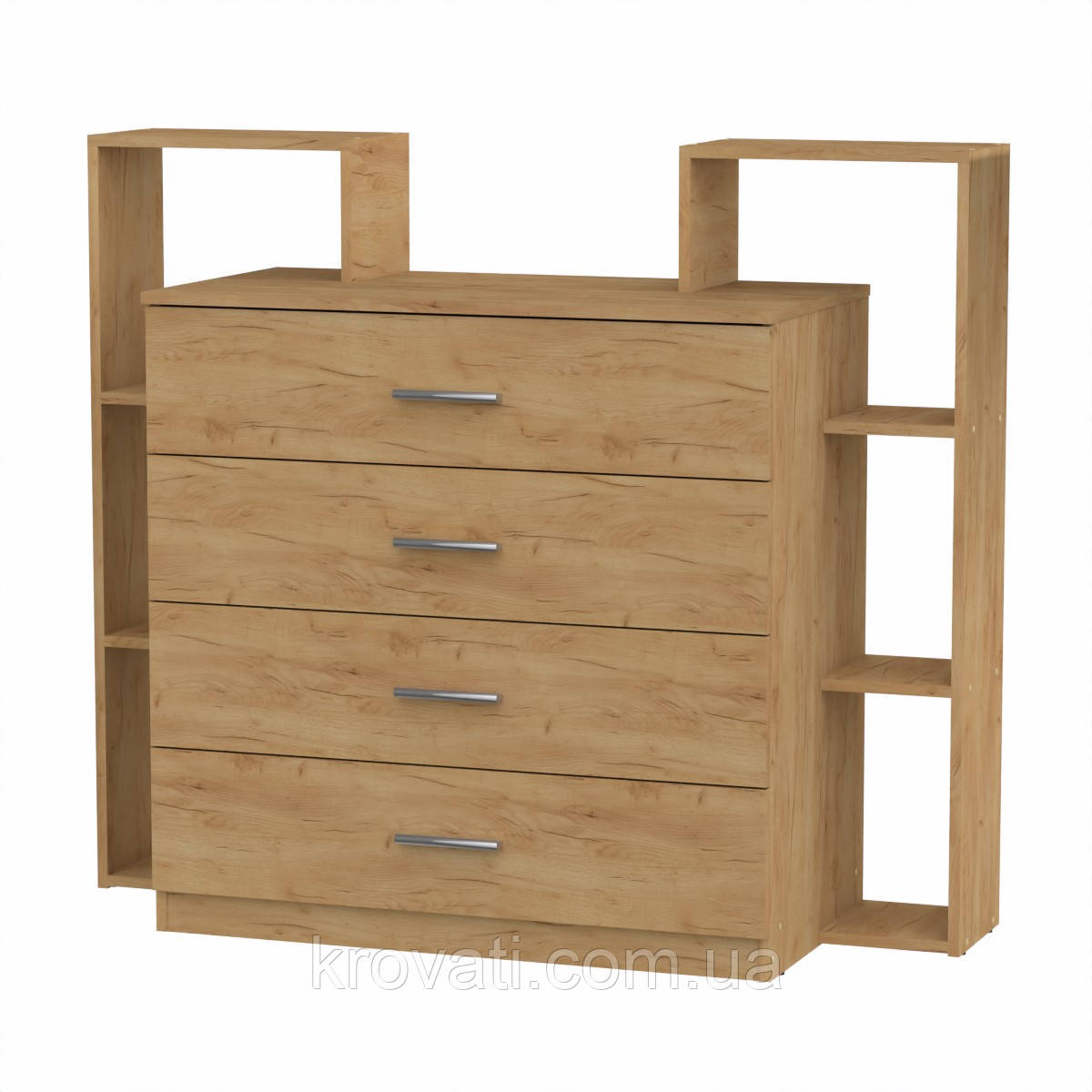 Комод на 4-ри ящики Компаніт 4-2, Дуб Крафт Золотий