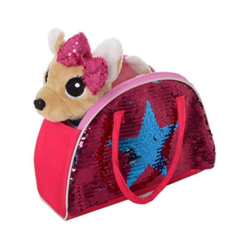 Детская мягкая интерактивная игрушка собачка в сумочке Кикки с музыкой на украинском языке и сумкой для детей - фото 3 - id-p2027236537