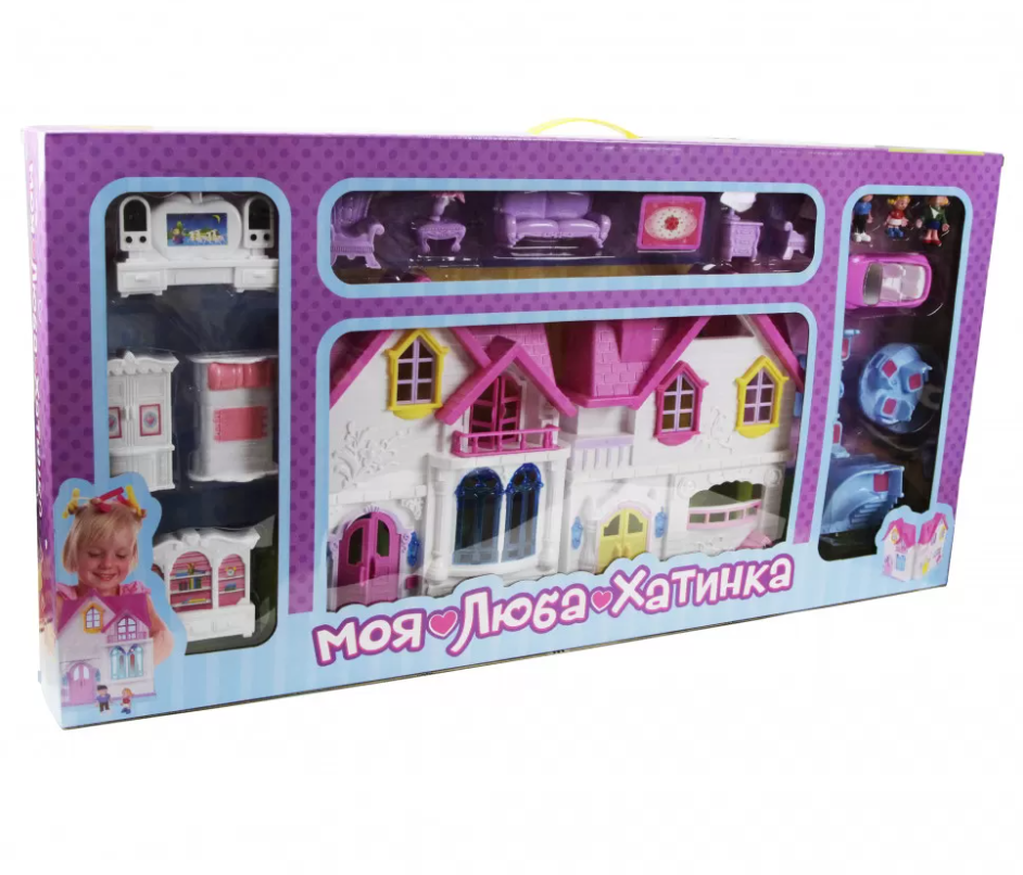 Детский кукольный домик Моя любимая избушка с мебелью куклами светом и звуковыми эффектами для девочек - фото 3 - id-p2027236539