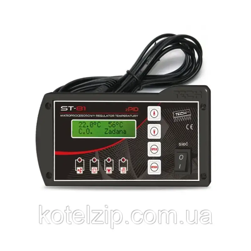 TECH ST-81 zPID Автоматика для котла з датчиком вихлопа