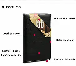 Візитниця чорна Deli 5792, на 180 візиток, 11*19см, Кейс для візиток еко-шкіра, Органайзер для кредитних карток, фото 5