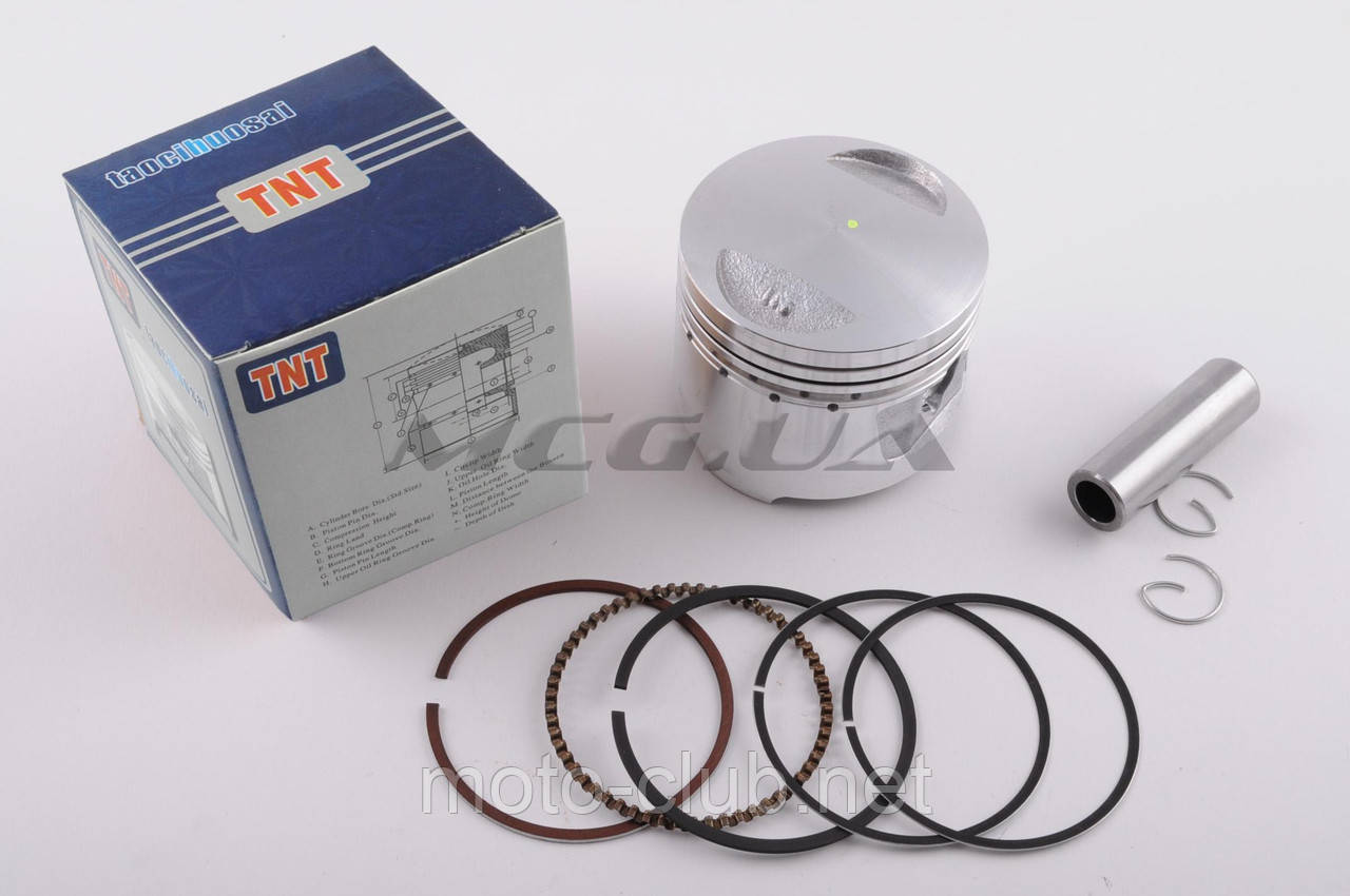 Поршень на мотоцикл із двигуном 4T CB/CG Ø 62,25 mm, p-15 (150/175cc 0,25: 162FMJ, 162FMK) "RED", фото 1