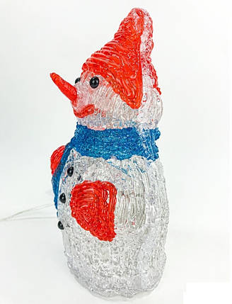 Світний декор "Сніговик кольоровий" декор на Новий рік і Різдво, фото 2