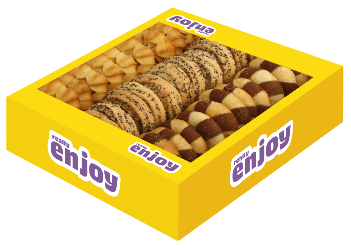 Печиво асорті три різні види печива в наборі Set 2 вага упаковки 0,5кг TM Really ENJOY