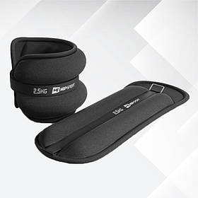 Обважнювачі для ніг і рук Hop-Sport HS-S005WB 2х2,5 кг чорні