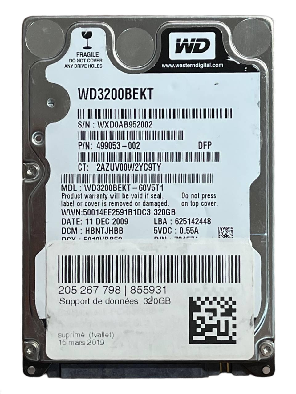 Жорсткий диск 2.5" 320GB Western Digital Black | WD3200BEKT | SATA III