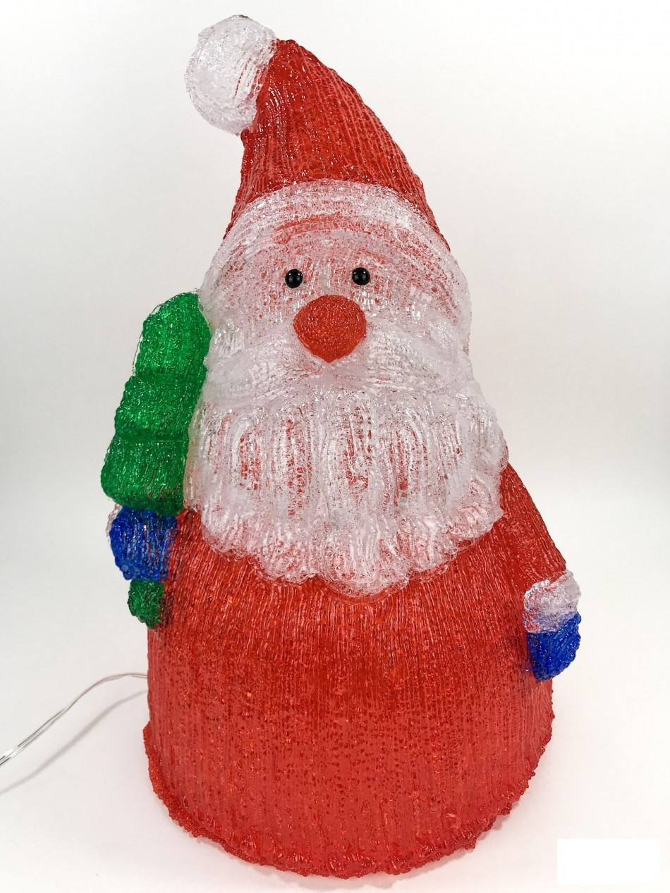 Світний декор "Санта" декор на Новий рік і Різдво 30 см