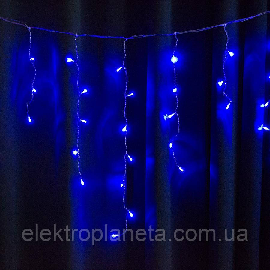 Гірлянда вулична STARLIGHT бахрома синій Flash 75LED IP44 чорний 2x0.7м