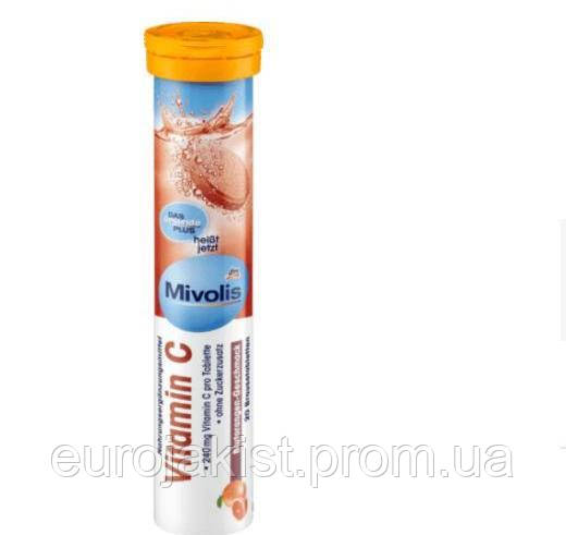 Вітамін С Mivolis Vitamin C Brausetabletten, 20 St - фото 1 - id-p2027248130