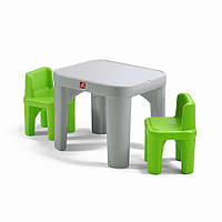 Набор: стол и 2 стульчика STEP 2 "MIGHTY MY SIZE TABLE&CHAIRS", 48х64х64 см/50х35х35 см