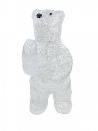 Світний декор ведмедик "Білий ведмідь" декор на Новий рік і Різдво, фото 1
