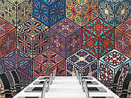 3d шпалери в спальню флізелінові "Куби", готові фотошпалери для дому, фото 8