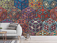 3d шпалери в спальню флізелінові "Куби", готові фотошпалери для дому, фото 3