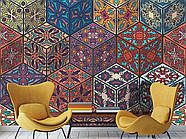 3d шпалери в спальню флізелінові "Куби", готові фотошпалери для дому, фото 9