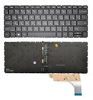 Клавиатура для ноутбуков HP EliteBook 830 G7/G8, 835 G7/G8 черная без рамки с подсветкой UA/US/RU