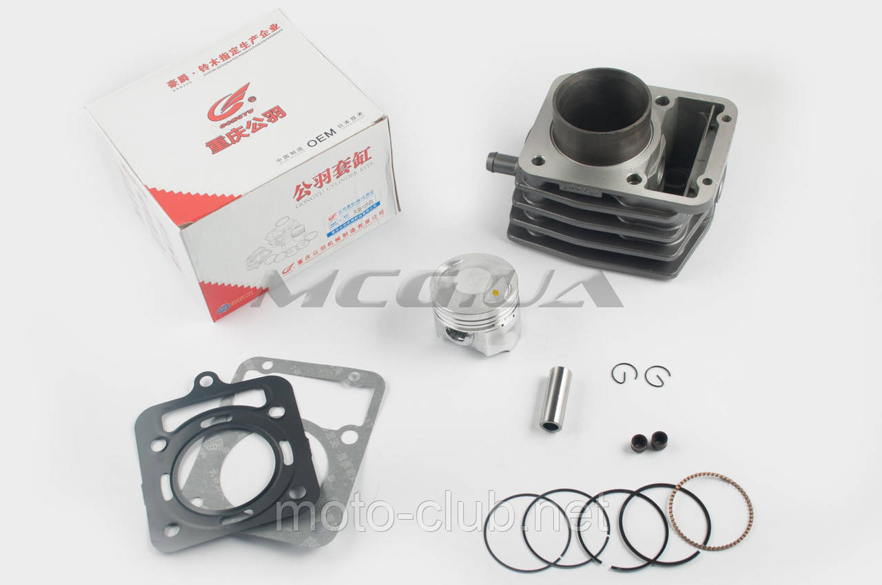 Поршнева (ЦПГ) на мотоцикл із двигуном 4T CG175 (Ø62.0, p-15, h-74.5) "GONGYU" (водне охолодження, з ребрами), фото 1