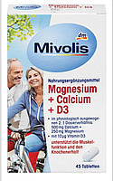 Вітаміни Mivolis Magnesium + Calcium + D3, Tabletten, 45 St