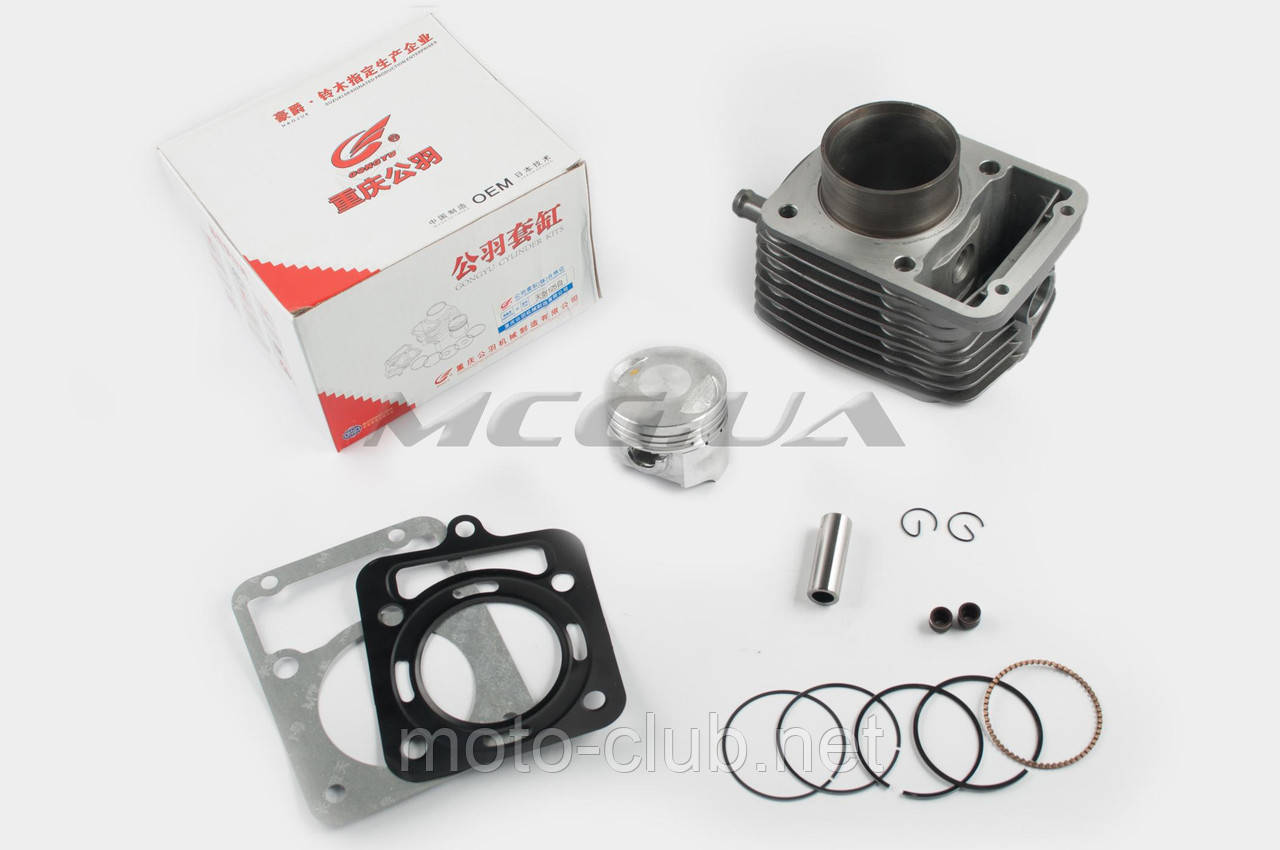Поршнева (ЦПГ) на мотоцикл із двигуном 4T CG180 (Ø59.6, p-15, h-77) "GONGYU" (водяне охолодження, з ребрами), фото 1