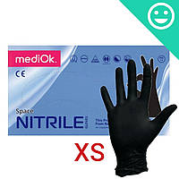 Перчатки Медиок, размер XS, цвет чёрный, 100 шт., Mediok Nitrile Black