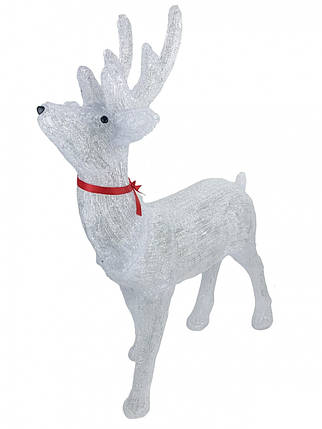Світний декор "Олень у червоному нашийнику" декор на Новий рік і Різдво, фото 1