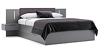 Ліжко Doni Графіт 160*200 з шухлядами з LED-підсвіткою без каркасу ТМ Міро Марк