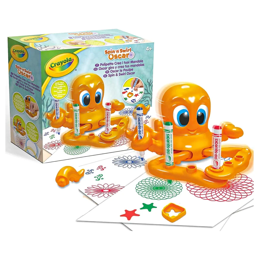 Набір для малювання Спірограф Восьминіг Оскар, сам малює CRAYOLA Spin 'n' Swirl Oscar the Octopus