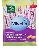 Цукерки Mivolis Bonbon, Original Schweizer Salbei, zuckerfrei, 125 g