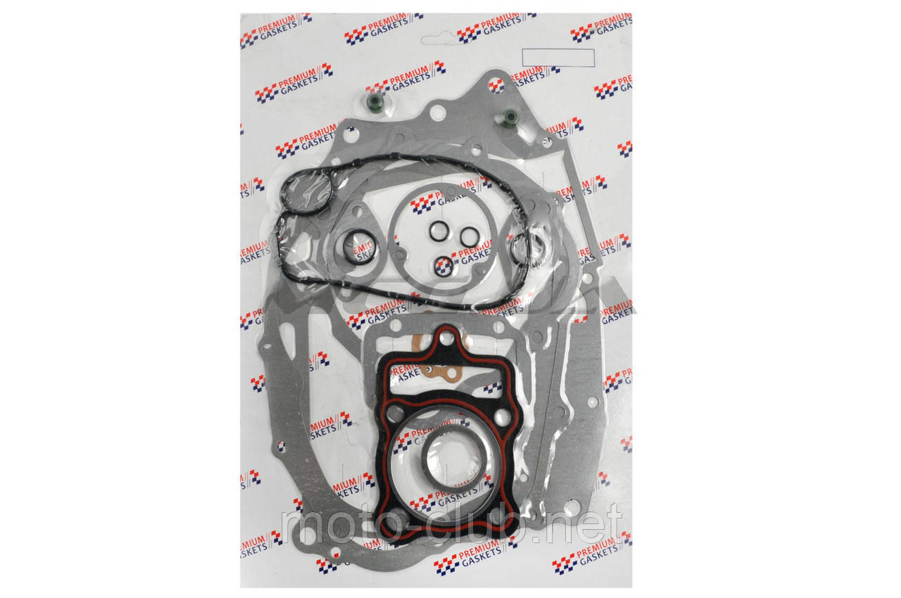 Прокладки двигуна (набір) на мотоцикл із двигуном 4T CG200 (повний) "PREMIUM GASKETS", фото 1